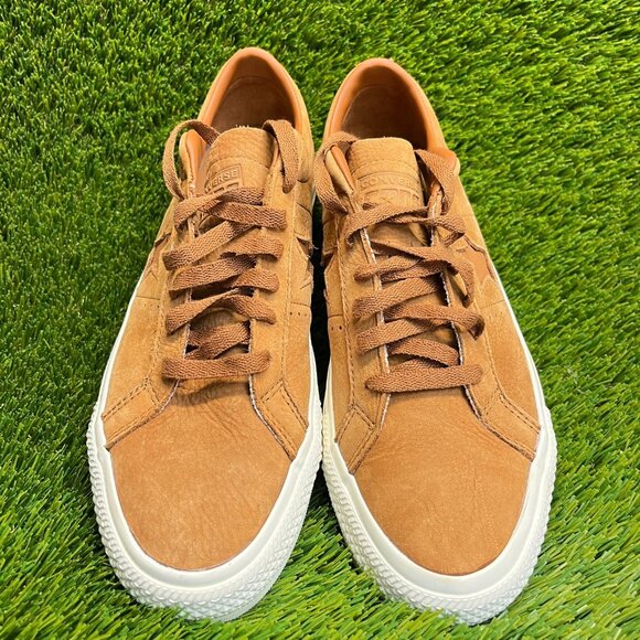 Converse One Star Pro Low Mens Size 9 Brown Casual Leather Shoes Sneakers - Picture 5 of 10
